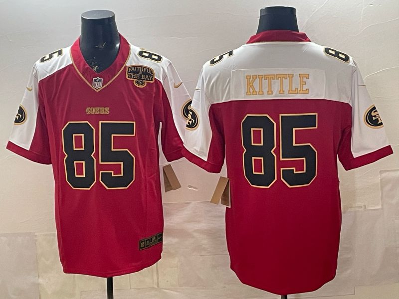 Men 2026 San Francisco 49ers #85 Kittle Red white 3th generations Nike Limited NFL Jersey style 04